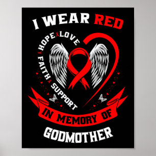Affiche Allez Rouge En Mémoire De La Tante Maladie Cardiaq