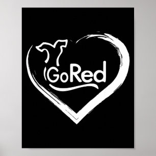 Affiche Allez Rouge pour le soutien à la sensibilisation à
