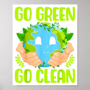 Affiche Allez Vert Allez Propre Journée de la Terre Sensib