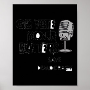 Affiche Allez Voter Votre Voix S Sticker Save Democracy