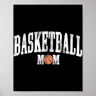 Affiche Allez-y ! Basketball Maman Jour de jeu Sports amus