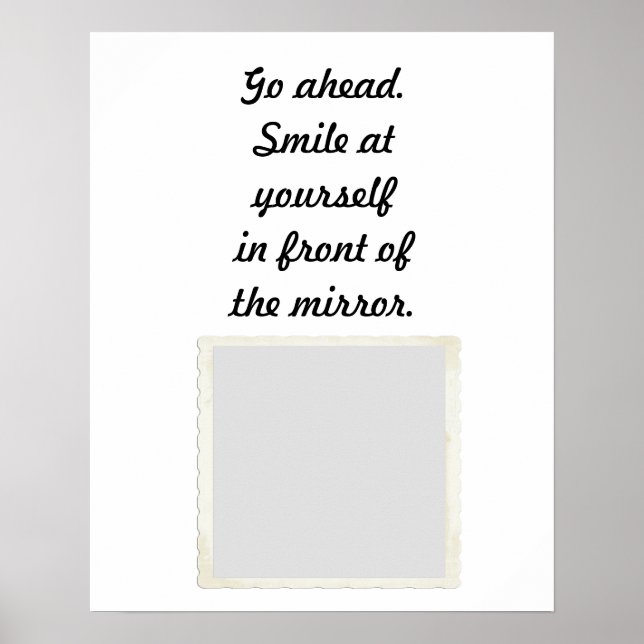 Affiche Allez-y. Souriez-vous devant le miroir (Devant)