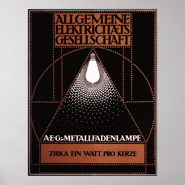 Affiche Allgemeine Elektrizitats Gesellschaft AEG (Devant)