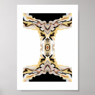 Affiche Alligare Golden Abstract Acrylic Fluid Art