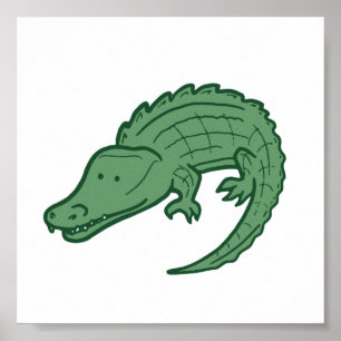 Affiche Alligator de la Jungle Petit Imprimé