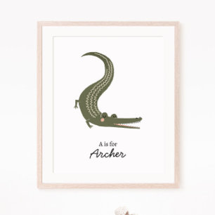 Affiche Alligator Nursery Wall Art