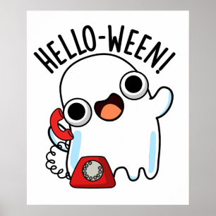 Affiche Allo-ween Funny Ghost Pun