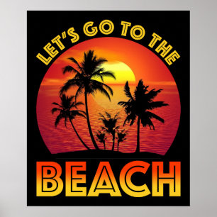 Affiche Allons à la Plage