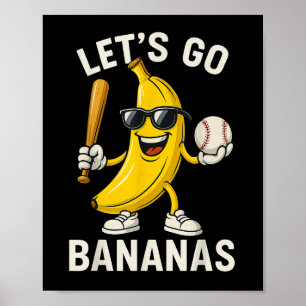 Affiche Allons Banana Retro Garçons Enfants Hommes Jeunes