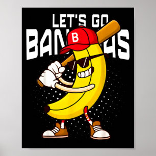Affiche Allons banane rétro banane shirt garçons enfants h