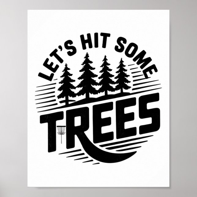 Affiche Allons Frapper Quelques Arbres Disc Golf Nature Fr (Devant)