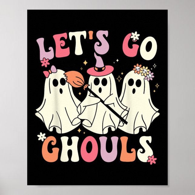 Affiche Allons Gouls Halloween Ghost Costume Retro Groo (Devant)