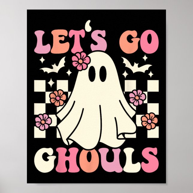 Affiche Allons Gouls Halloween Ghost Costume Retro Groo (Devant)