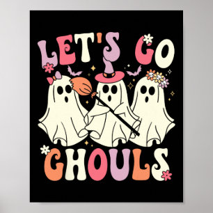 Affiche Allons Gouls Halloween Ghost Costume Retro Groo