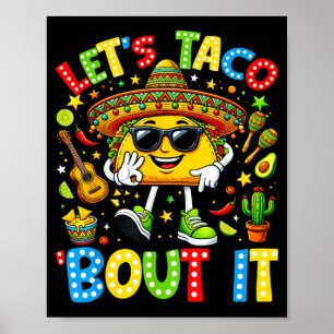 Affiche Allons parler Taco Drôle de Tacos mexicains Cinco