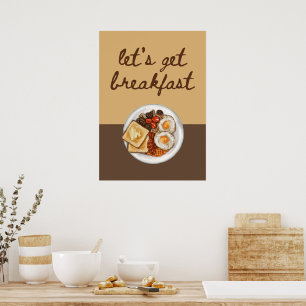 Affiche Allons prendre le petit-déjeuner