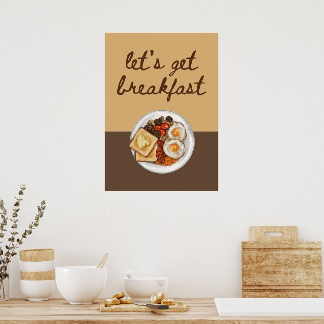 Affiche Allons prendre le petit-déjeuner (Cuisine)