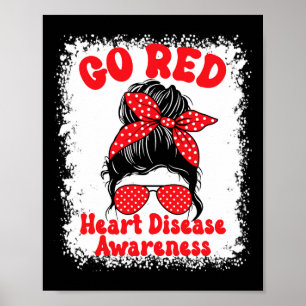 Affiche Allons Rouge Sensibilisation aux Maladies Cardiaqu