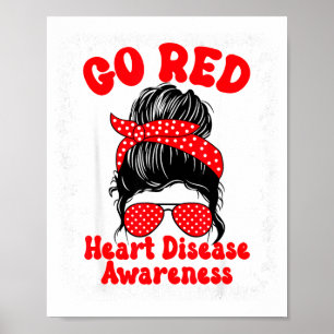 Affiche Allons Rouge Sensibilisation aux Maladies Cardiaqu