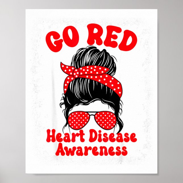Affiche Allons Rouge Sensibilisation aux Maladies Cardiaqu (Devant)