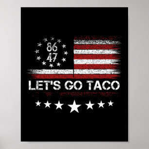 Affiche Allons Taco 8647 Drapeau US 86 47 Hommes Femmes 1