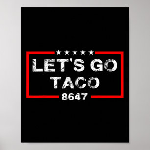 Affiche Allons Taco 8647 Drapeau US 86 47 Hommes Femmes 9