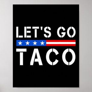 Affiche Allons Taco Drôle Laissons Taco Chemises Hommes Fe
