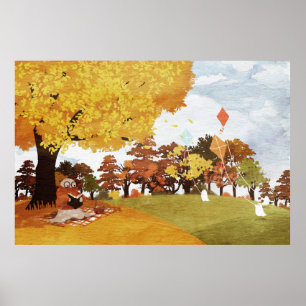 Affiche Allons voler un cerf-volant