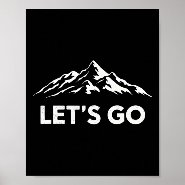 Affiche Allons-y Aventure Randonnée Montagne Enthousiaste  (Devant)