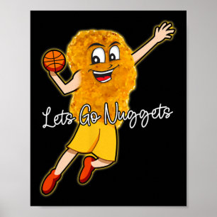 Affiche Allons-y les nuggets - Joueur de squelette de nugg