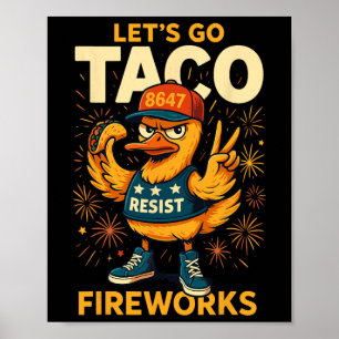 Affiche Allons-y Taco Meme