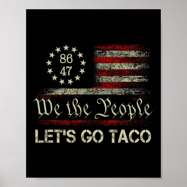 Affiche Allons-y Taco Parodie Drôle Mème 4  (Devant)