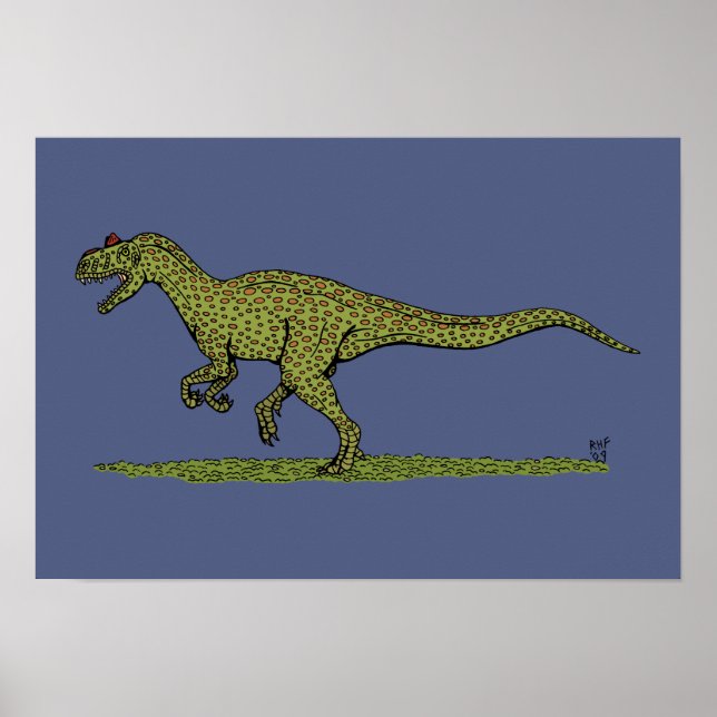 Affiche Allosaurus de Dinosaure Jurassique (Devant)