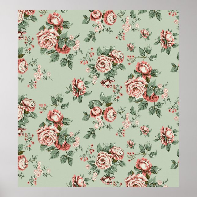 Affiche Allover fleurs à motifs multiples ornement Paremen (Devant)
