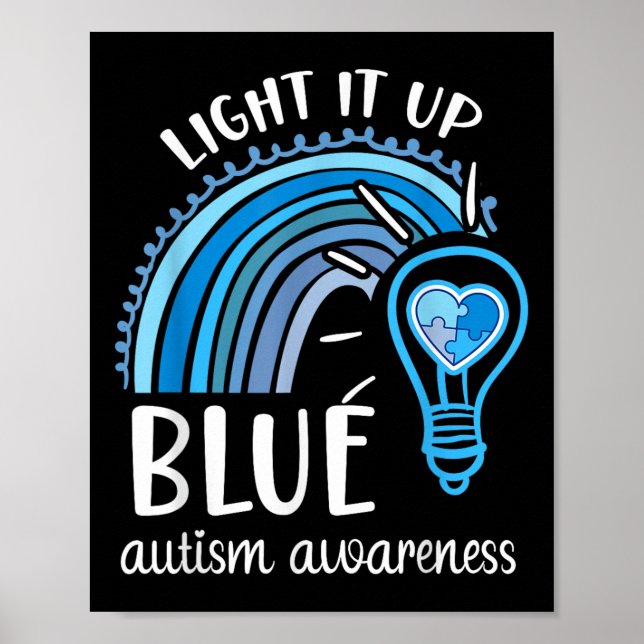 Affiche Allumer le mois de la Sensibilisation sur l'autism (Devant)