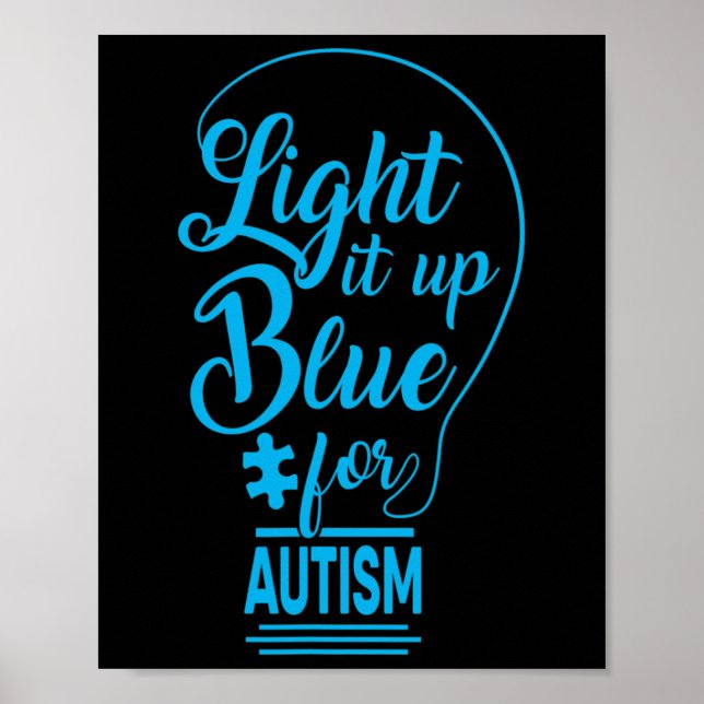 Affiche Allumez-le bleu Sensibilisation sur l'autisme Cade (Devant)