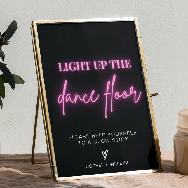 Affiche Allumez le plancher de danse | Signe de bâtonnet (Créateur téléchargé)