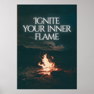 Affiche Allumez votre flamme intérieure. Motivation