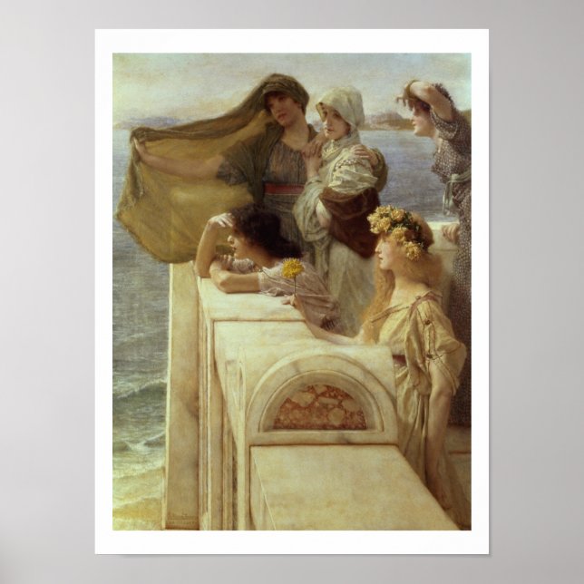 Affiche Alma-Tadema | Au berceau d'Aphrodite, 1908 (Devant)