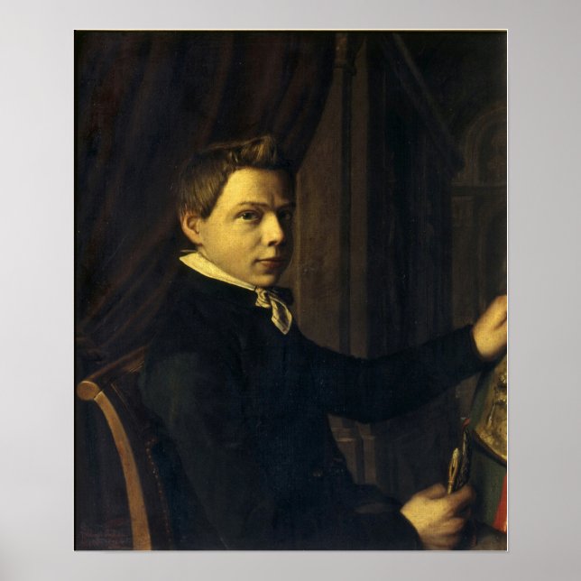 Affiche Alma-Tadema - Autoportrait (Devant)