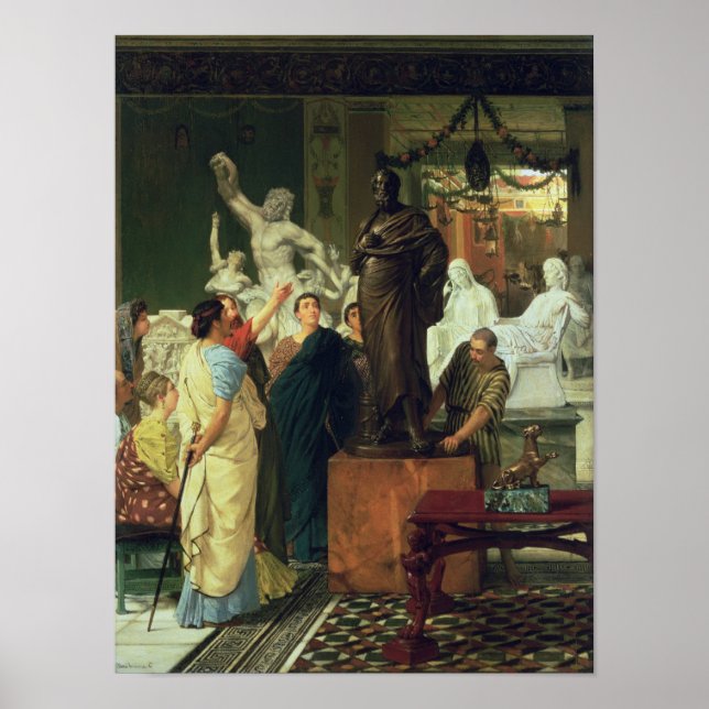 Affiche Alma-Tadema | Concessionnaire en statues (Devant)