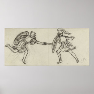 Affiche Alma-Tadema - Deux Gymnasiastes Combattants Avec H