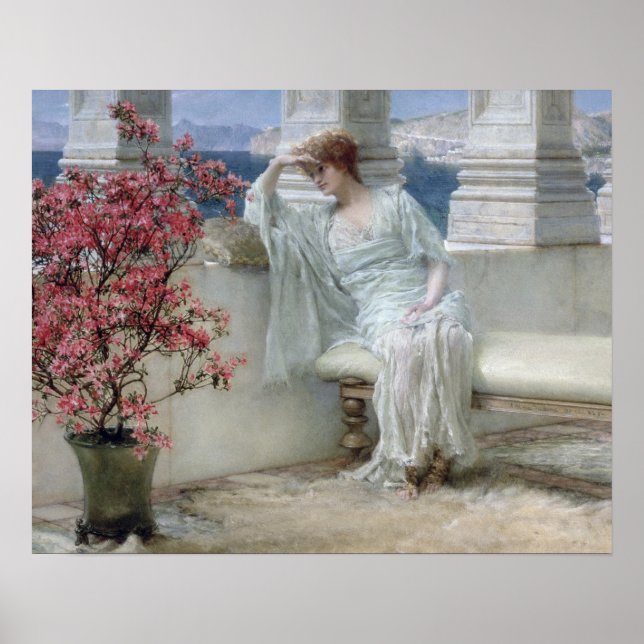 Affiche Alma Tadema | Her eyes are with her thoughts ? (Devant)