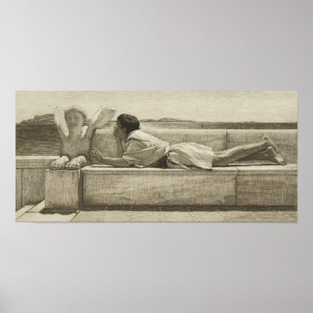 Affiche Alma-Tadema - Le Conseiller Silencieux 1878 (Devant)