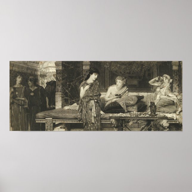 Affiche Alma-Tadema - Le Premier Cours, Le Dîner 1881 (Devant)