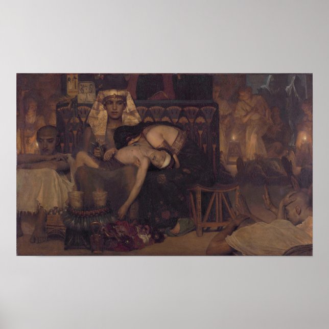 Affiche Alma-Tadema - Mort du premier-né du pharaon (Devant)