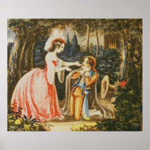 Affiche Almaviva s'agenouille devant sa femme en contritio