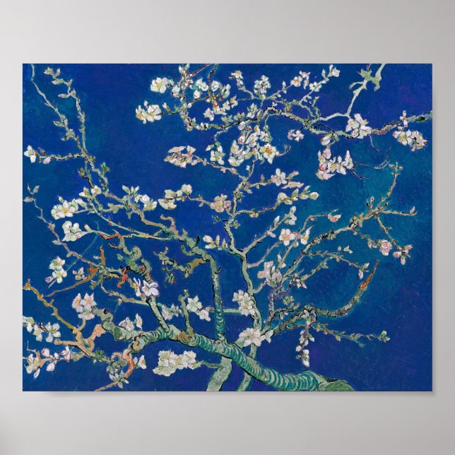 Affiche Almond Bloom (Indigo) | Van Gogh | (Devant)