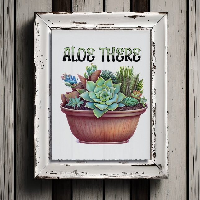 Affiche Aloe là | Aloe Vera Pun (Créateur téléchargé)