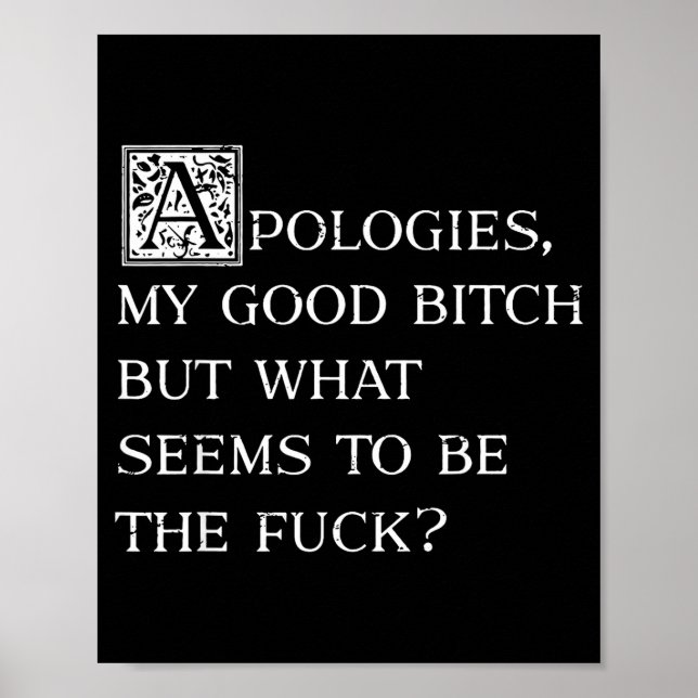 Affiche Alogies My Good But What Seems To Be The For  (Devant)